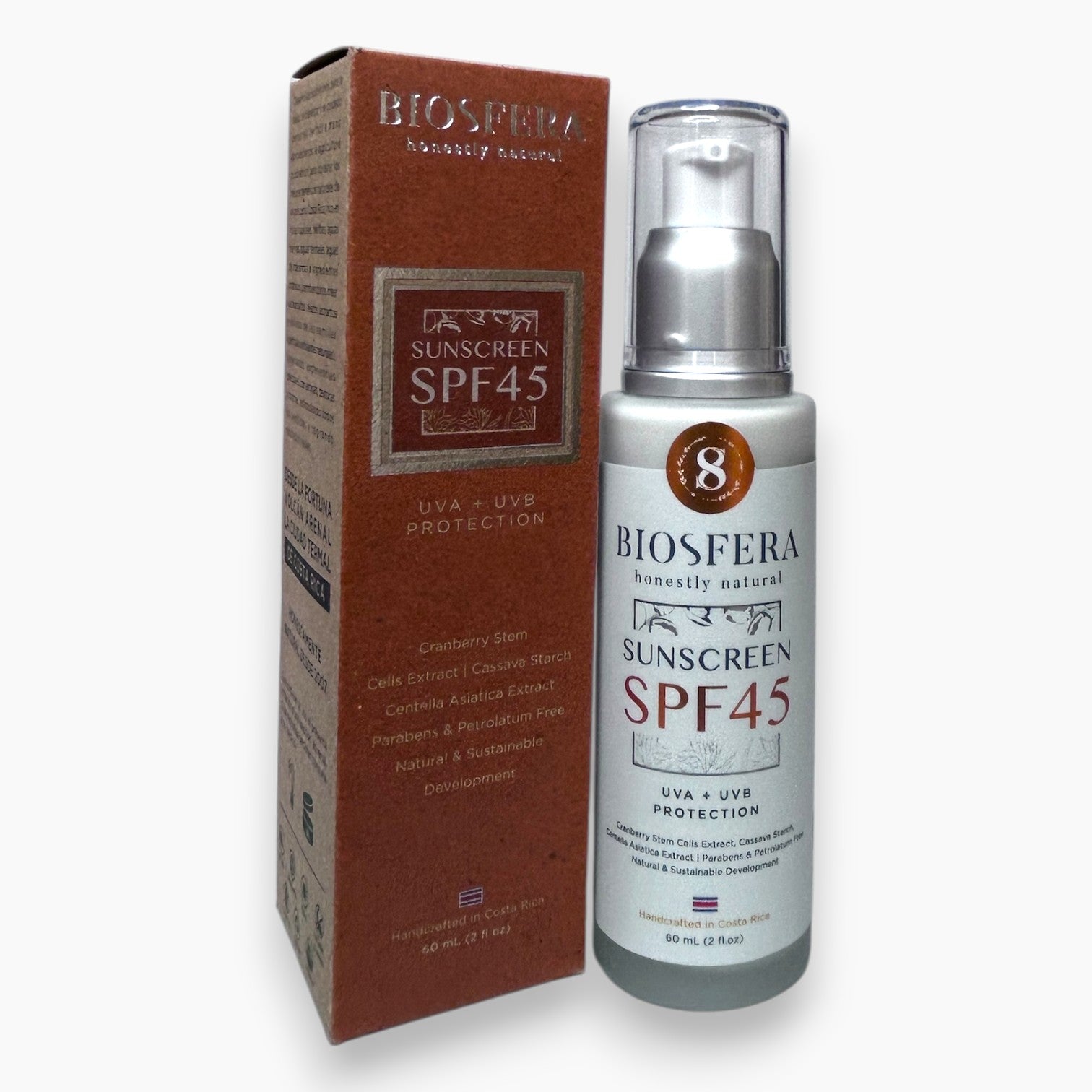 Crema protectora solar FPS 45